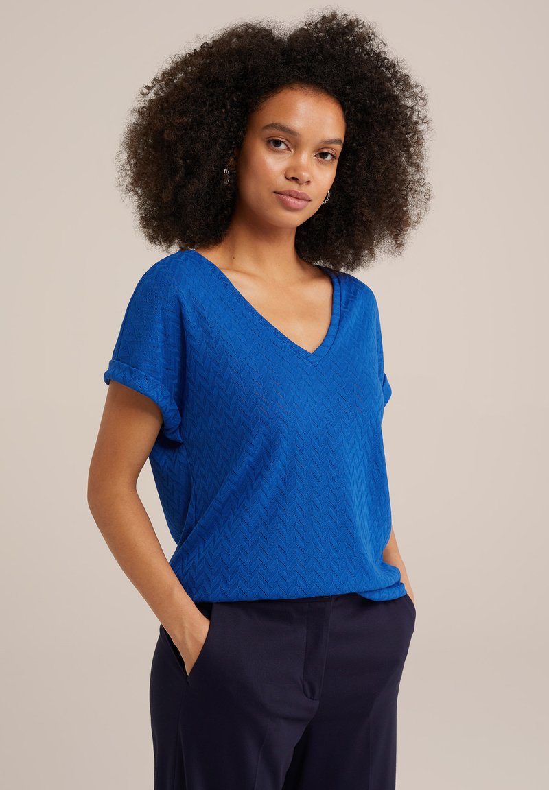 WE Fashion Marškinėliai su spaudiniu - blue