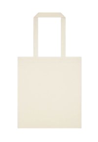 Borsa tote in cotone di colore avorio, con due manici a spalla e un design rettangolare minimalista con base piatta.