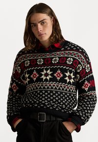 SNOWFLAKE COTTON-CASHMERE SWEATER - Trui - black combo