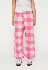 10DAYS BAR JOGGER FOAM CHECK - Pantaloni sportivi - bright pink