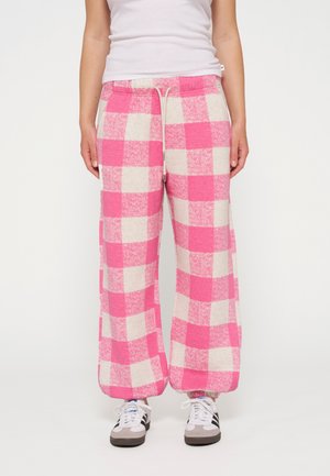 10DAYS BAR JOGGER FOAM CHECK - Pantaloni sportivi - bright pink