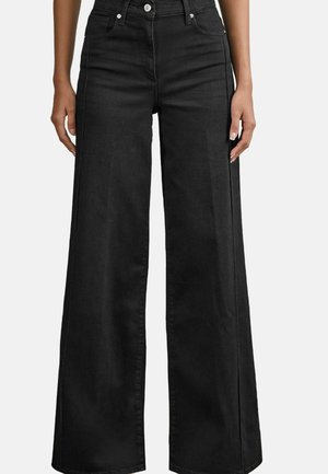 PETITE FIT - HEATHER STRETCH  WIDE - Wide Leg - black