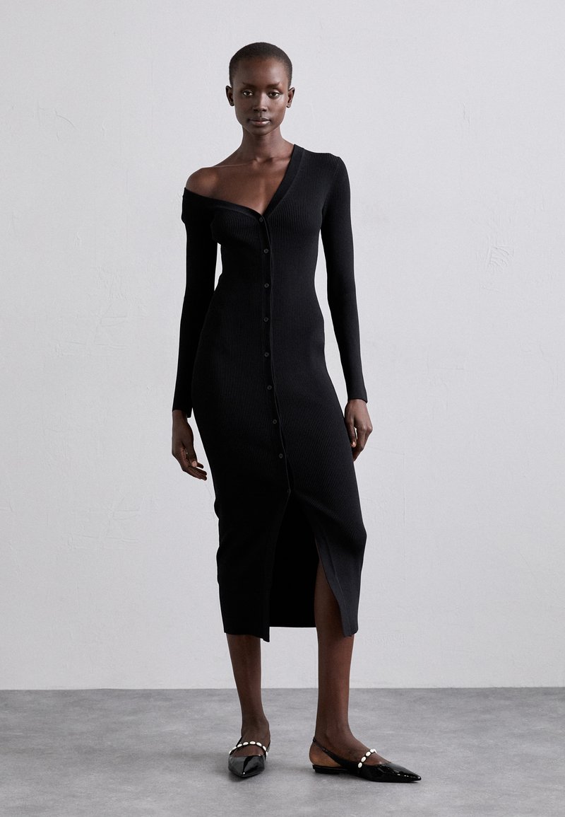 STAUD CRAFTSMAN DRESS - Robe pull - black