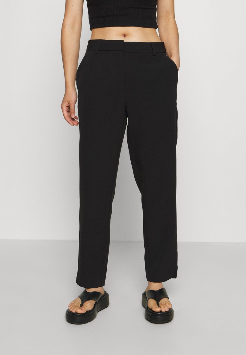 Pieces Petite CROPPED - Trousers - black - Zalando.co.uk