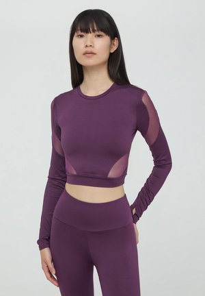 IN CON TRASPARENZE - Maglietta a manica lunga - viola scuro