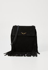 ROCKSON NANO FRINGED  - Axelremsväska - black
