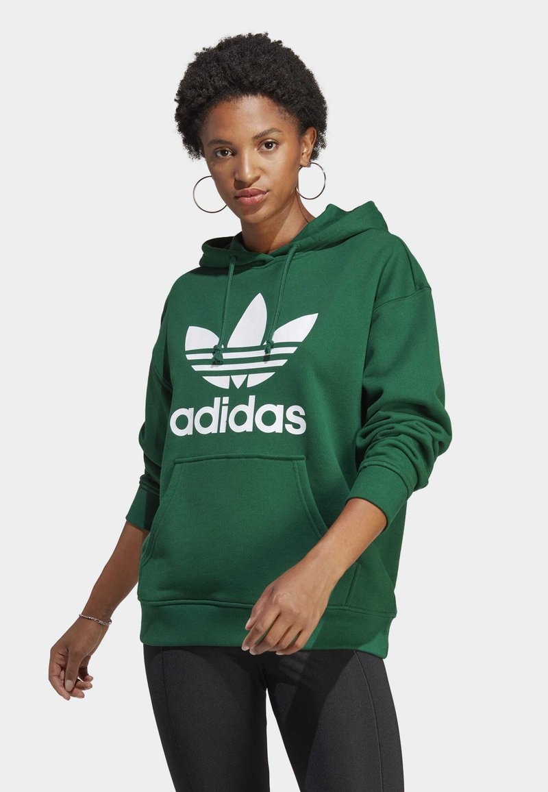 Women's trefoil hoodie collegiate green Clearance