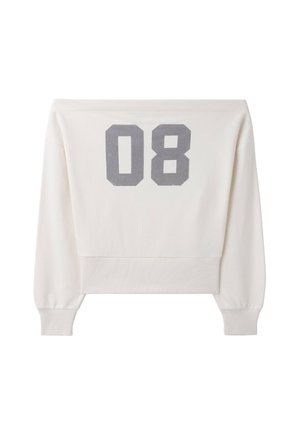 Stradivarius, CROPPED BOAT NECK SWEATSHIRT - Sweatshirt - beige