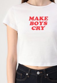 Noisy May NMMOLLY - T-shirts med print - bright white