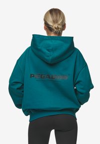 Pegador RAMIRA OVERSIZED - Felpa con zip - washed urban turquoise,black