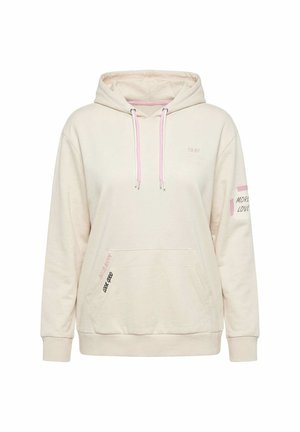 Ulla Popken, HOODIE, KÄNGURUTASCHE, KAPUZE, LANGARM - Hættetrøje - vanilla