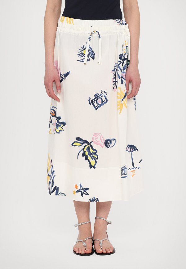 ZAMBIA - Maxi skirt - bianco ottico