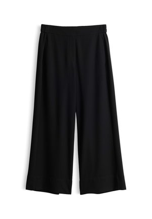 OPUS, WIDE LEG CREPE - Stoffhose - black