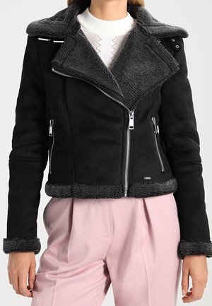 Veste en similicuir - black