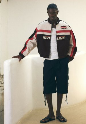 Bershka, RACING - JACKET - Spijkerjas - black