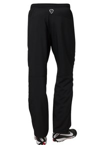Czarne spodenki sportowe z elastycznym paskiem, z logo z tyłu. Zaprojektowane z prostym krojem i gładkim materiałem dla wygody.