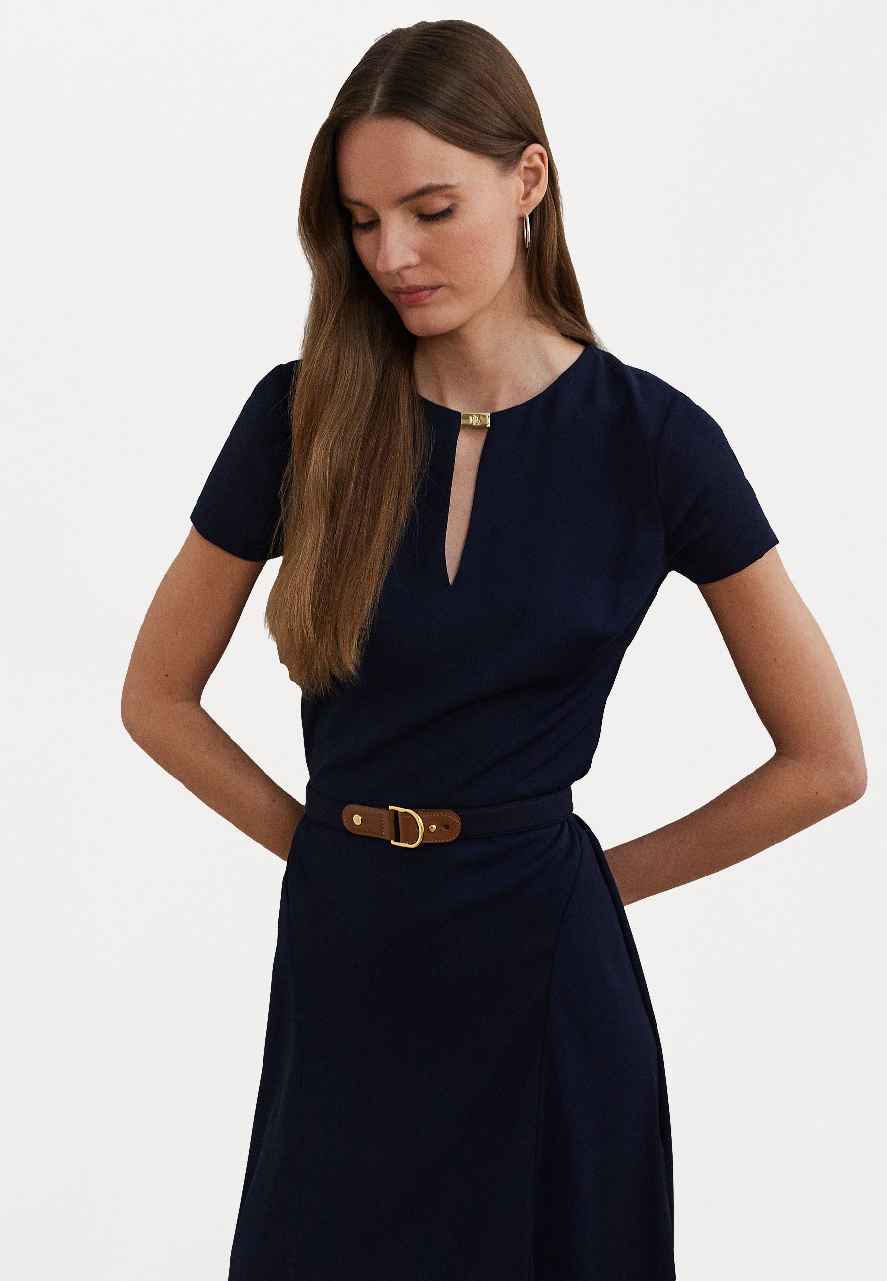 blue dress for baby girl Blouse dress in a casual look in navy