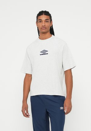 ICONIC BOXY TEE - T-shirts basic - ice/dark navy
