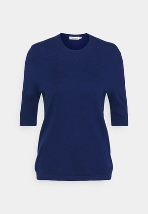 CLAIRE ELBOW SLEEVE - Jednoduché triko - marine blu