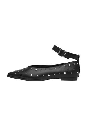 Calliope, BALLERINE CON BORCHIE E CINTURINO - Ballerines à brides - nero