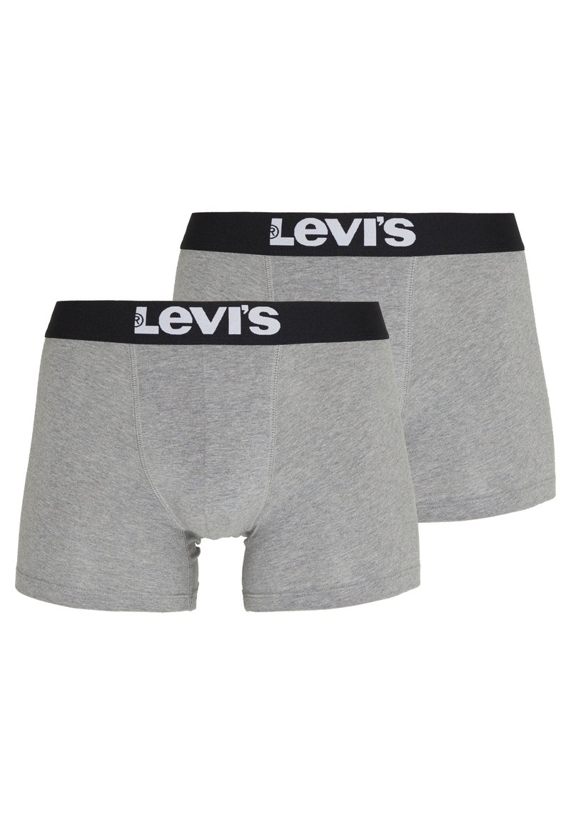 Grijze katoenen boxershorts met een zwarte elastische tailleband met het Levi's-logo. Soepele textuur en aansluitend ontwerp.