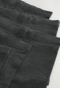 Donkergrijze sweatpants gemaakt van zacht materiaal, met een gladde textuur en een elastische tailleband met gestikte naden voor extra duurzaamheid.