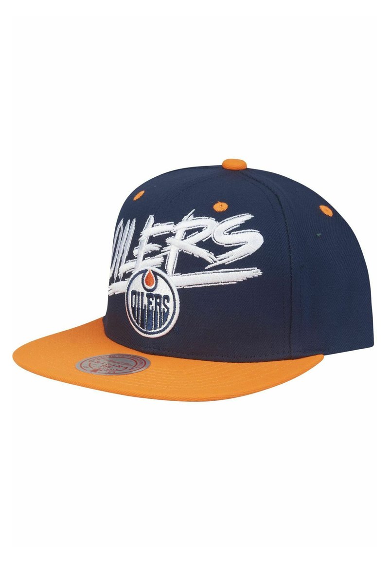Mitchell & Ness TRANSCRIPT EDMONTON OILERS - Cap - navy/dark blue ...