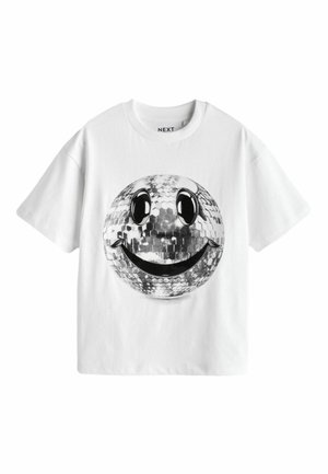 SHORT SLEEVE  - Print T-shirt - white disco smile