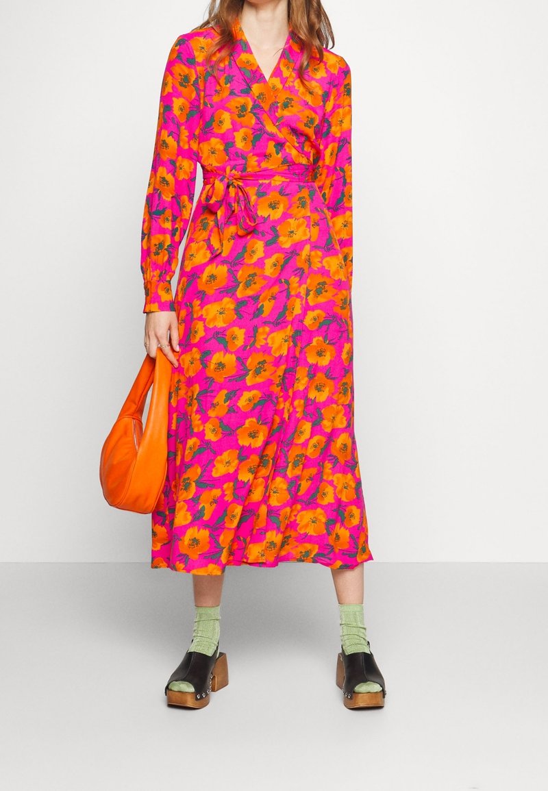 yas orange dress YAS - Maxi Dress - Women - Viscose/Linen - 4 US