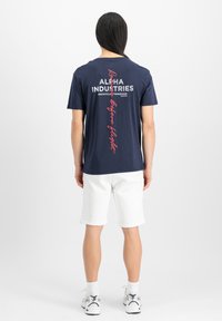 Alpha Industries SIGNATURE - Tričko s potlačou - rep blue