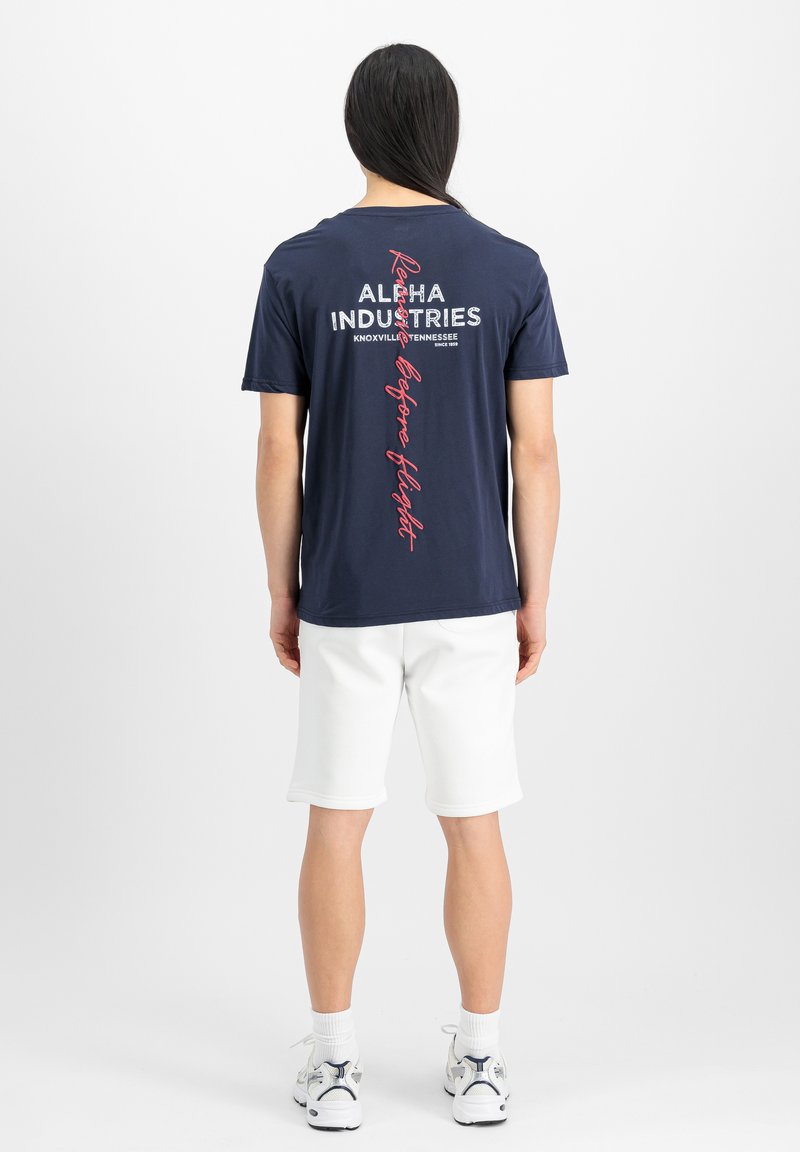 Alpha Industries SIGNATURE - T-shirt print - rep blue