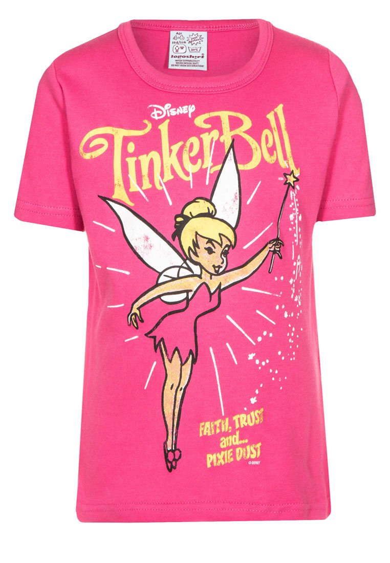 Pink Tinkerbell Tinkerbell Tee Shirt LOGOSHIRT TINKERBELL Print T-shirt Pink, image size:762x1100