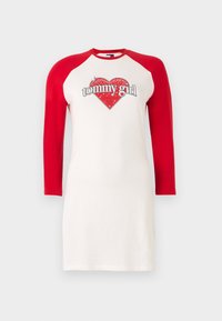 GIRL DRESS - Haljina od žerseja - ivory marl/primary red