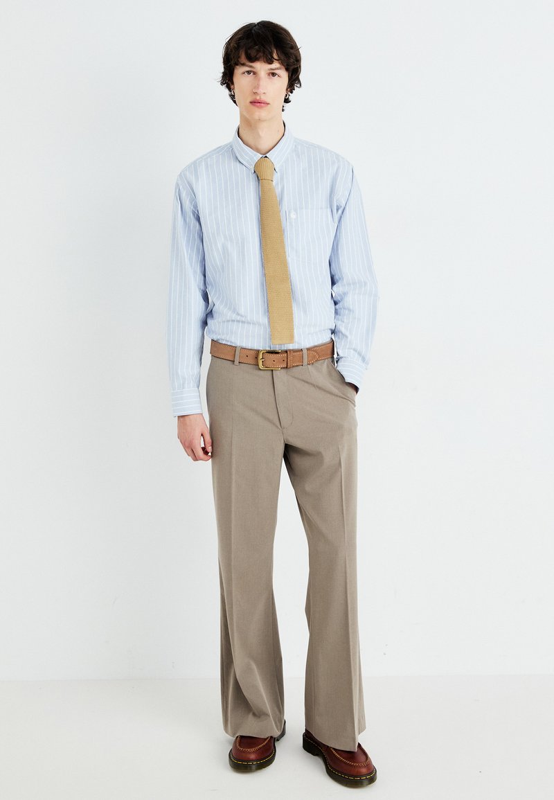 Weekday FLARED SUIT TROUSERS - Trousers - dark mole/grey - Zalando.co.uk
