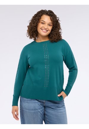 CON APPLICAZIONI BRILLANTI - Pullover - ottanio