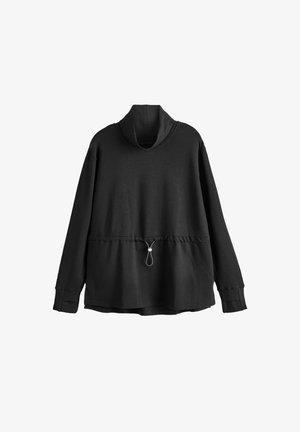 COWL NECK - Bluză de molton - black