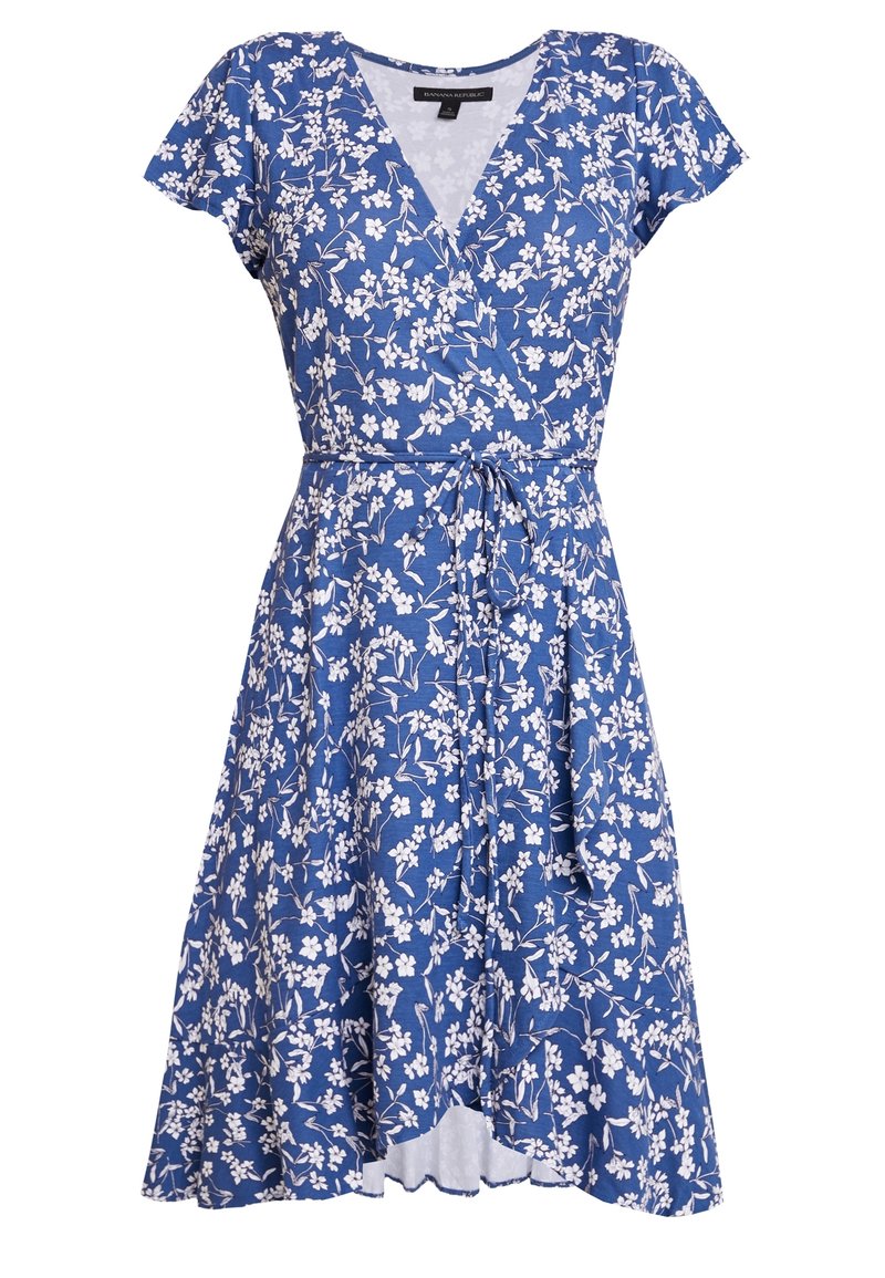 banana republic blue floral dress Pretty Blue Solid Elegance Dress