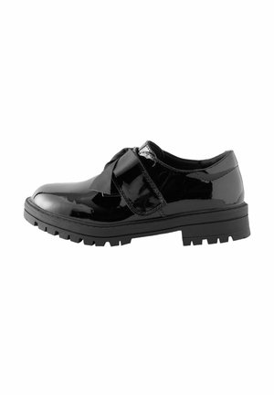 Next, WIDE FIT (G) FIT - BOW MONKSTRAP CHUNKY SCHOOL SHOES . - Klettschuh - black patent