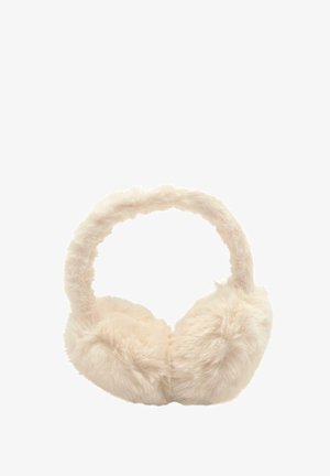 Világos bézs színű műszőrméből készült fülvédő, puha tapintású és rugalmas fejpánttal a kényelem érdekében. A dizájn lekerekített fülborításokat tartalmaz.