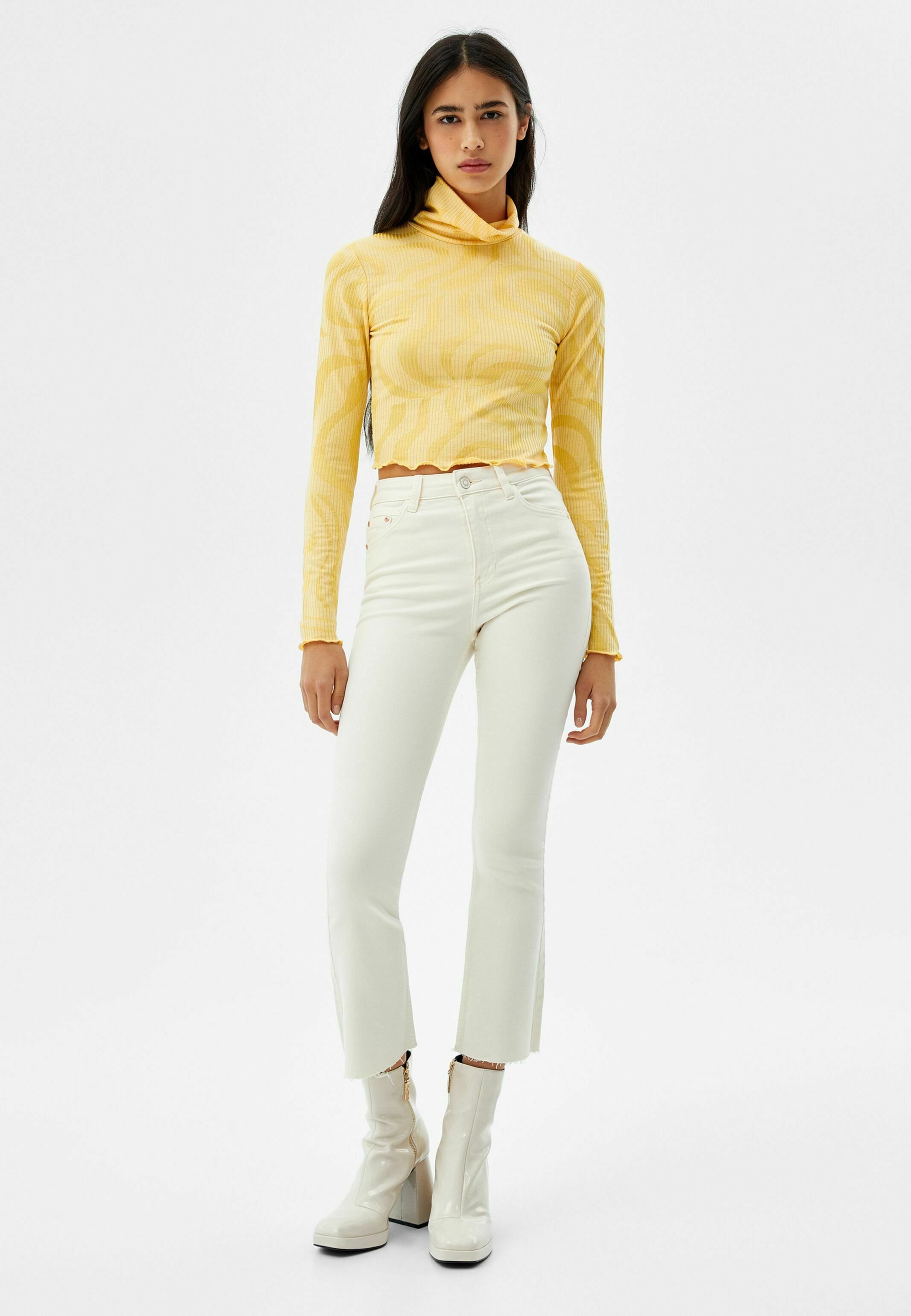 Bershka Maglietta a manica lunga - yellow/giallo - Zalando.it
