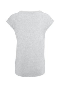 Gray short-sleeve t-shirt with a round neckline, soft cotton blend material, and a relaxed fit, featuring rolled sleeve cuffs.