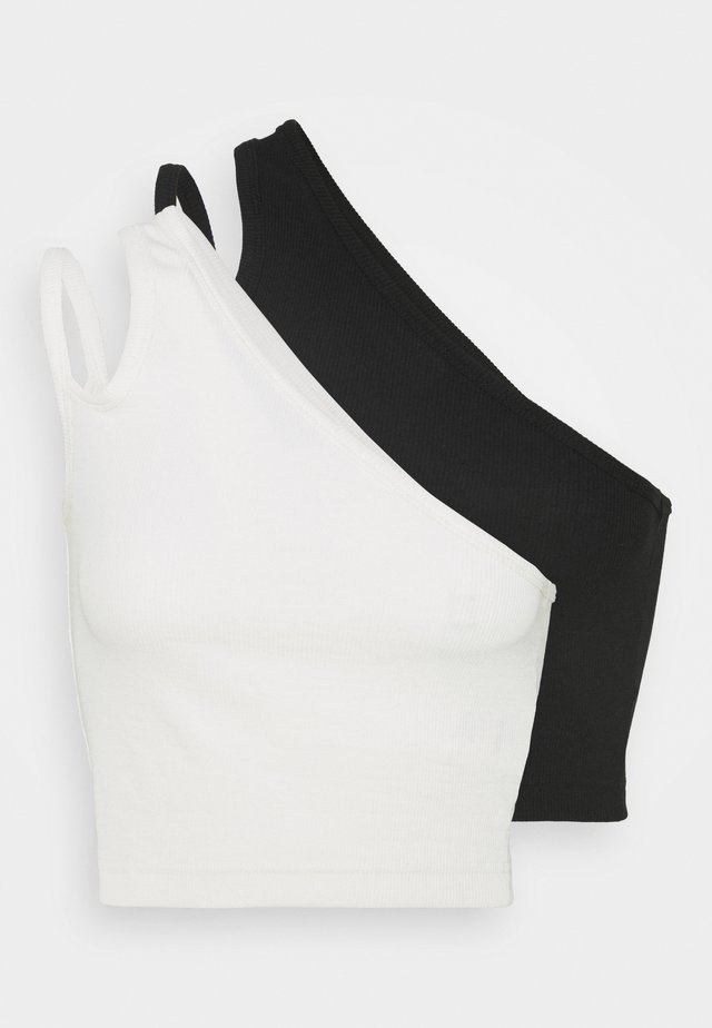 STRAP CROP 2 PACK - Débardeur - off white/black