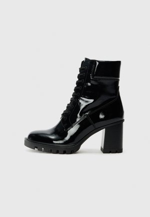 Tamaris Bottines à lacets - black patent