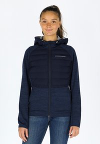 TRAINING HYBRID - Trainingsjacke - navy melange lt. grey melange