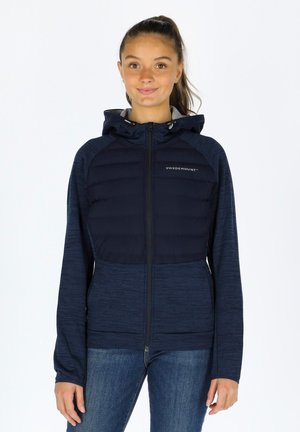 TRAINING HYBRID - Training jacket - navy melange lt. grey melange