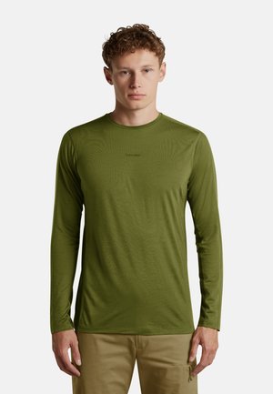 icebreaker, MEN MER 125 CL SPHE LS TEE C BLOCK. - Long sleeved top - sphagnum dk loden cb