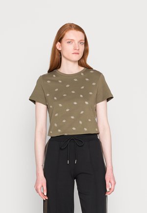 CREWNECK - T-shirt con stampa - dry greyish olive