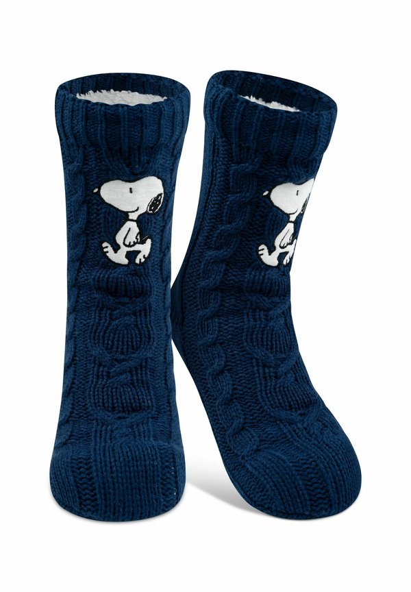 THE PEANUTS HÜTTEN STRICK MIT KUSCHEL - Socken - blau