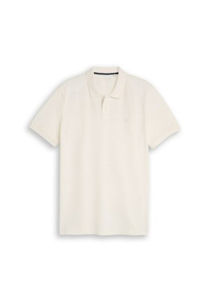 TOM TAILOR, TOM TAILOR POLOSHIRTS PIQUÉ POLOSHIRT MIT LOGO-STICKEREI - Poloshirt - gardenia white