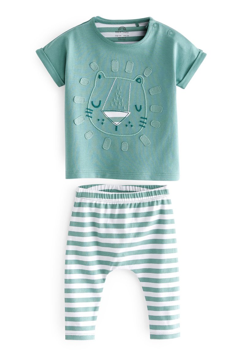 Next 2 PIECE BABY TSHIRT AND LEGGINGS SET Legging teal blue lion